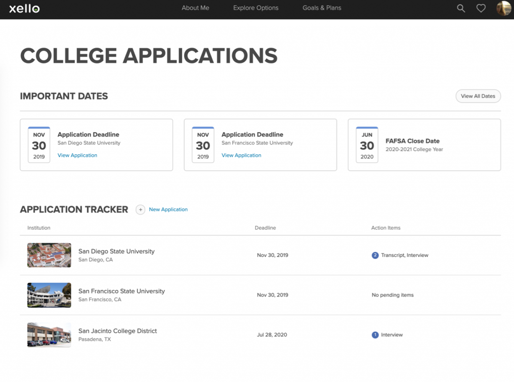 Xello simplifies the college application process for students, counselors, and educators